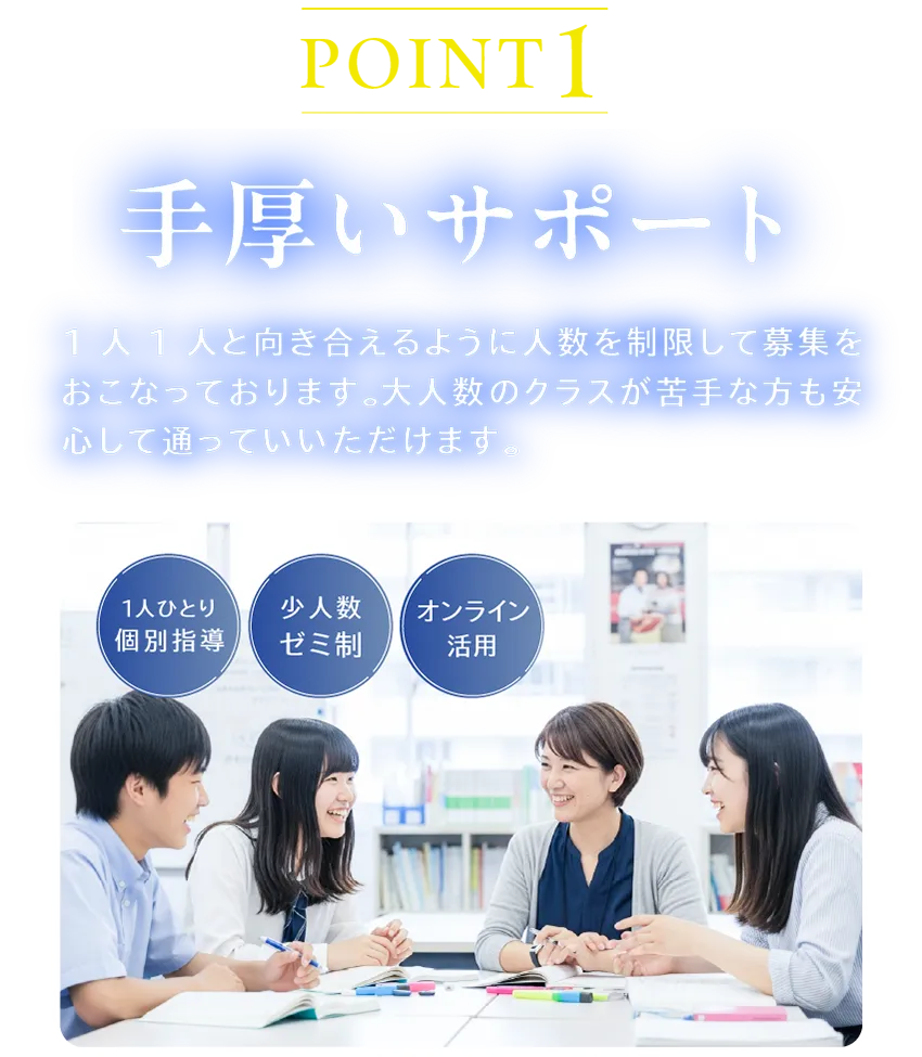 POINT1 手厚いサポート
